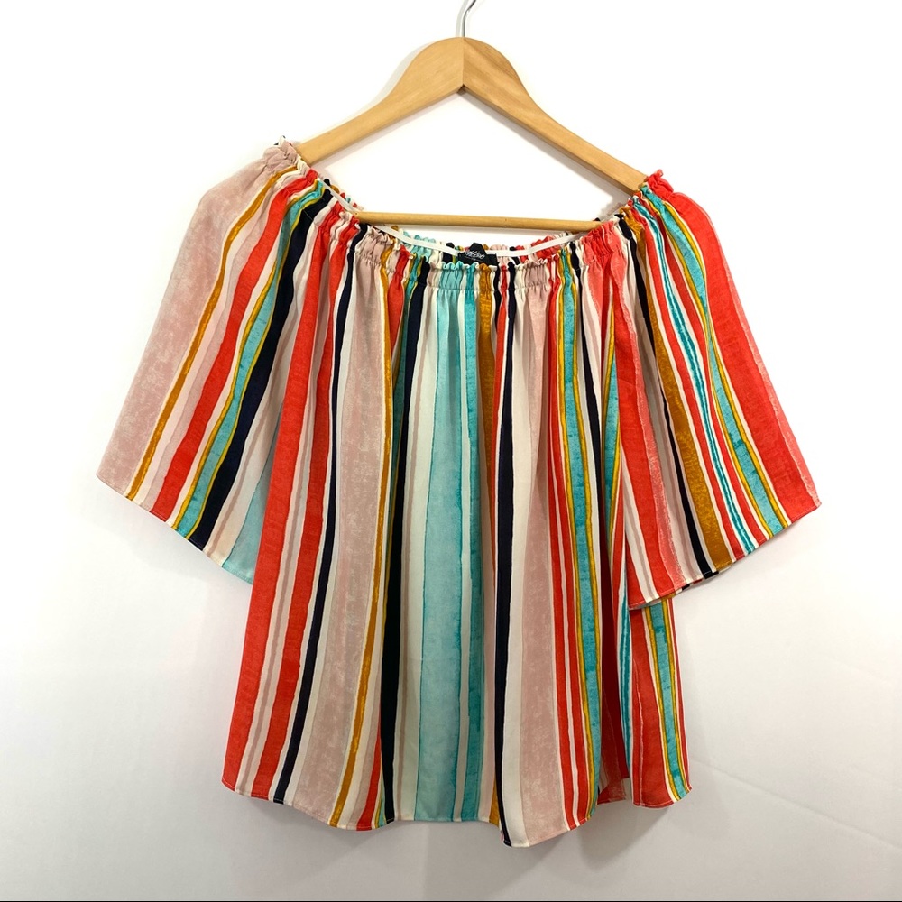 MOSSIMO Watercolor Stripe Blouse XS